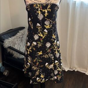 Vintage Vie by Victor Royal beaded Floral Strapless Dress and jacket set